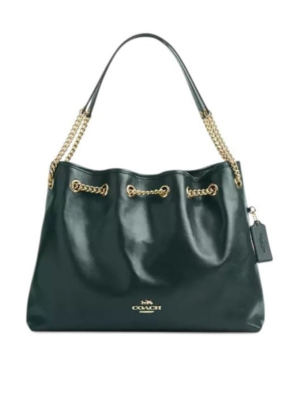 Coach Eveleyn shoulder  Dark Green Leather Chain-Handle Tote